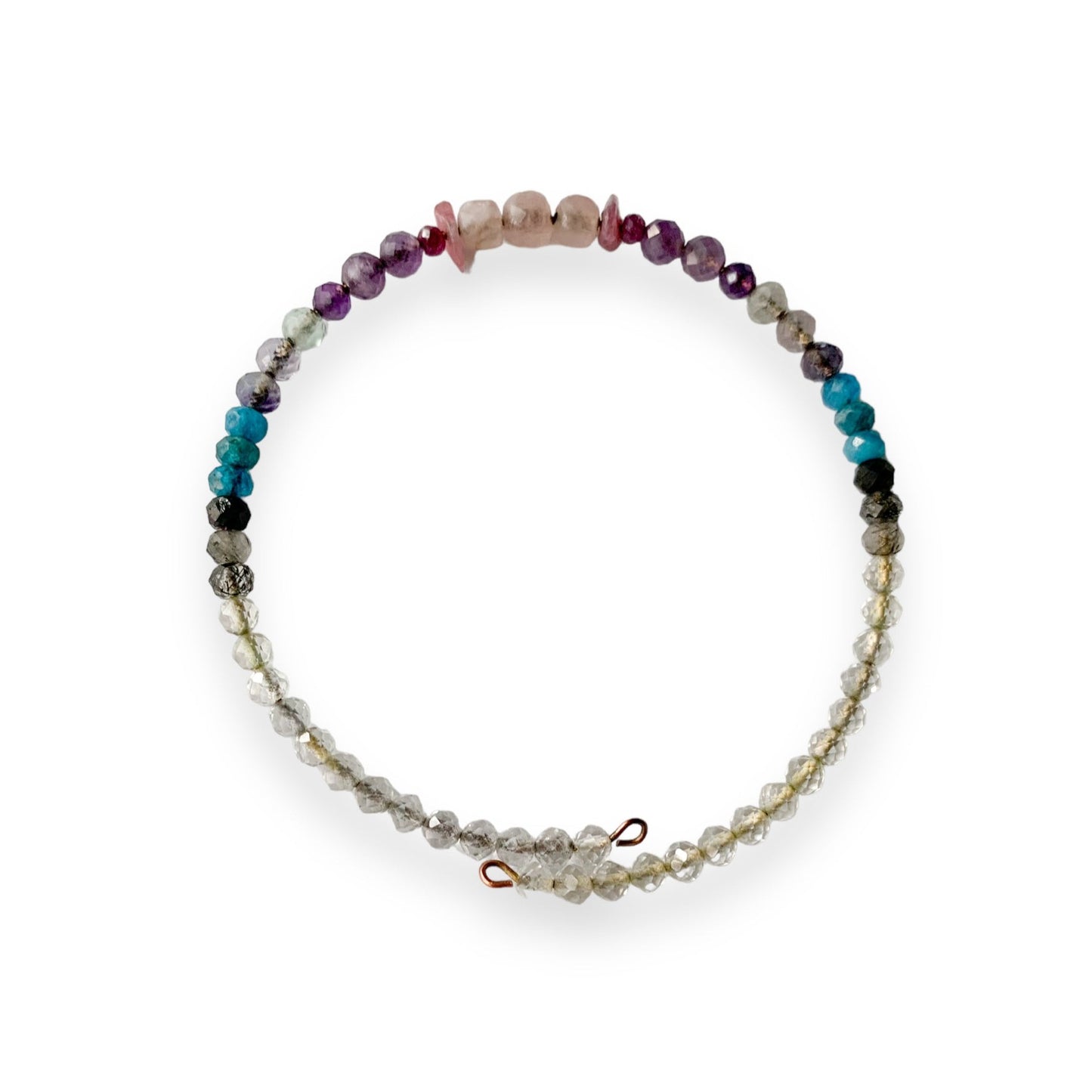 Serenity Bracelet | Natural Crystal Wrap Bracelet | Gift | Rose Quartz Bracelet