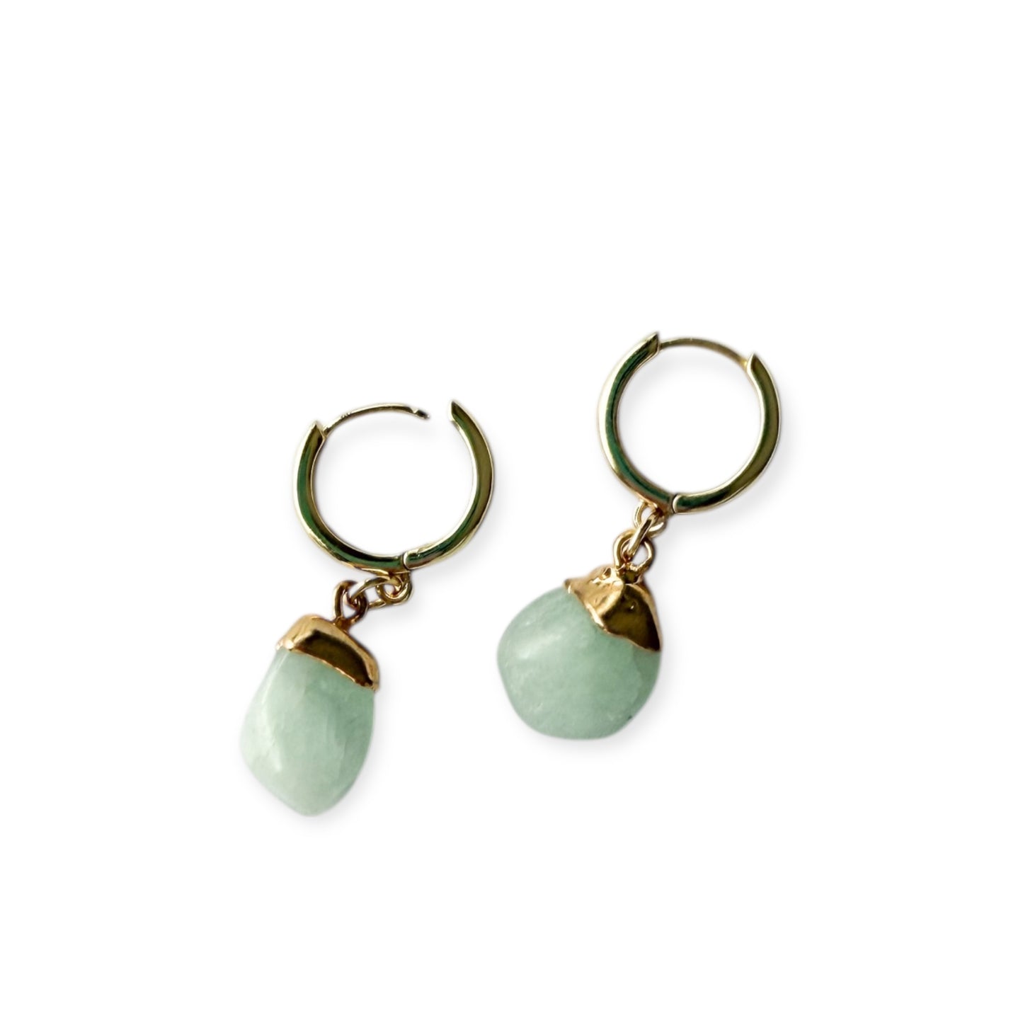 Aquamarine Drop Huggies | Gold Filled | 0.5" Huggie | 0.25-0.5" Drop