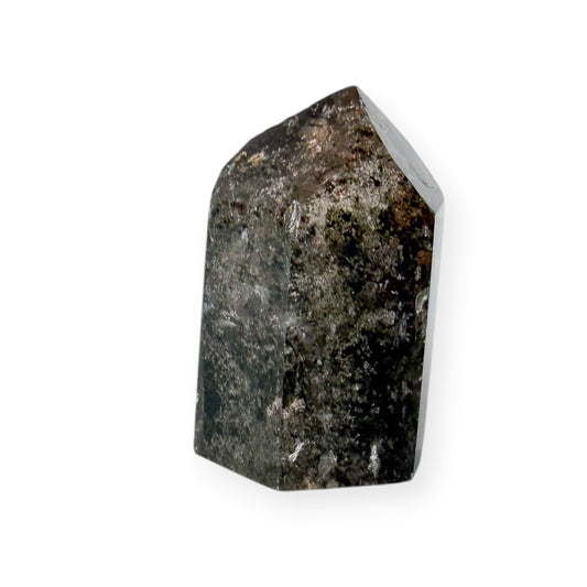 Lodolite Garden Quartz on White Background