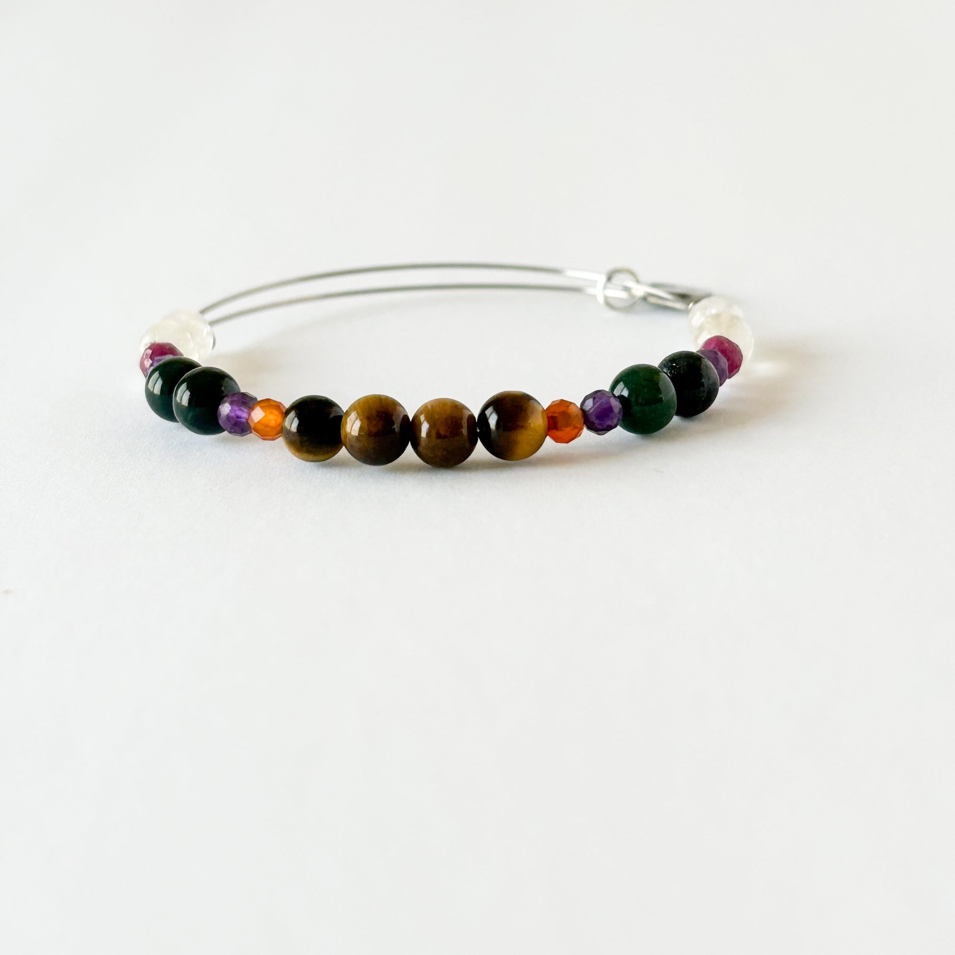 Motivation Bangle with Tiger's Eye