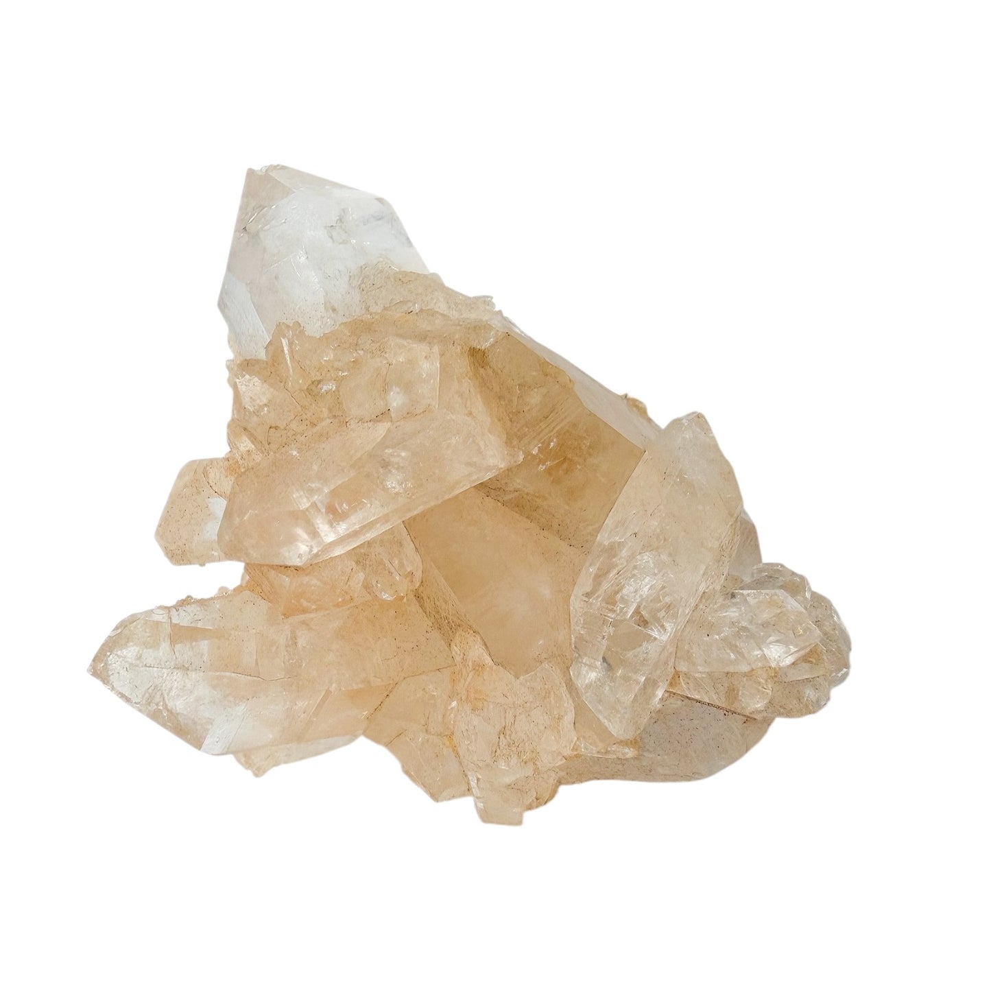 Crystal cluster on a white background