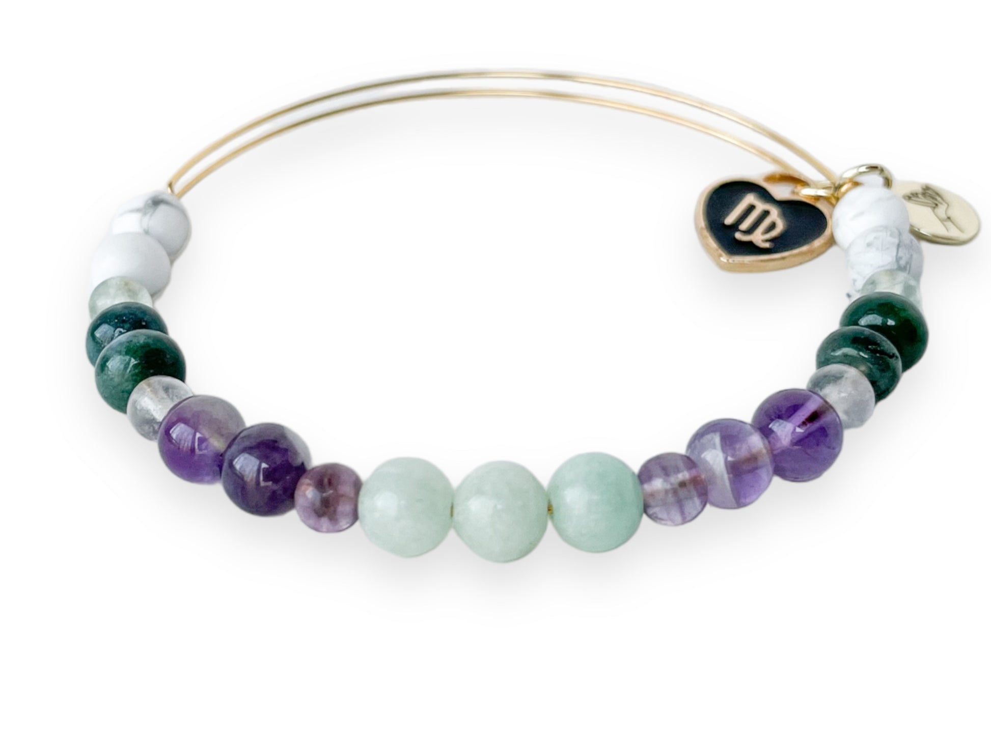 Virgo Bracelet in natural light, emphasizing its soothing hues.