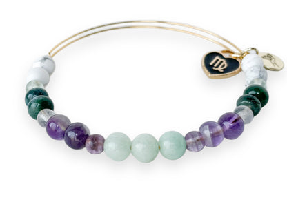 Virgo Bracelet in natural light, emphasizing its soothing hues.