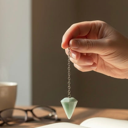 Amazonite pendulum spiritual tool used for intuition and calm decision making