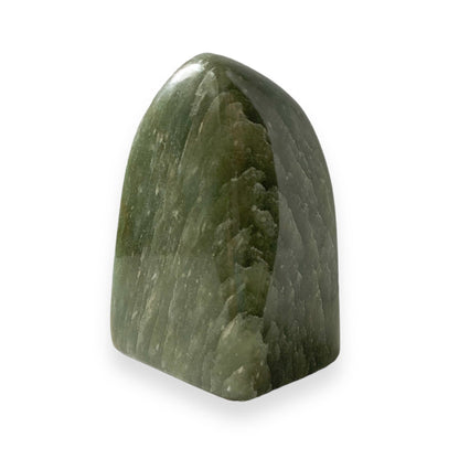 Polished Green Aventurine Freeform Crystal with soft green swirls