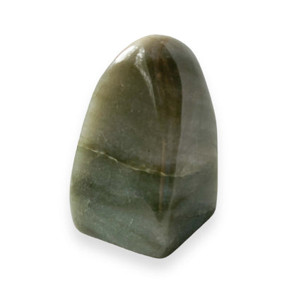 Polished Green Aventurine Freeform Crystal with soft green swirls