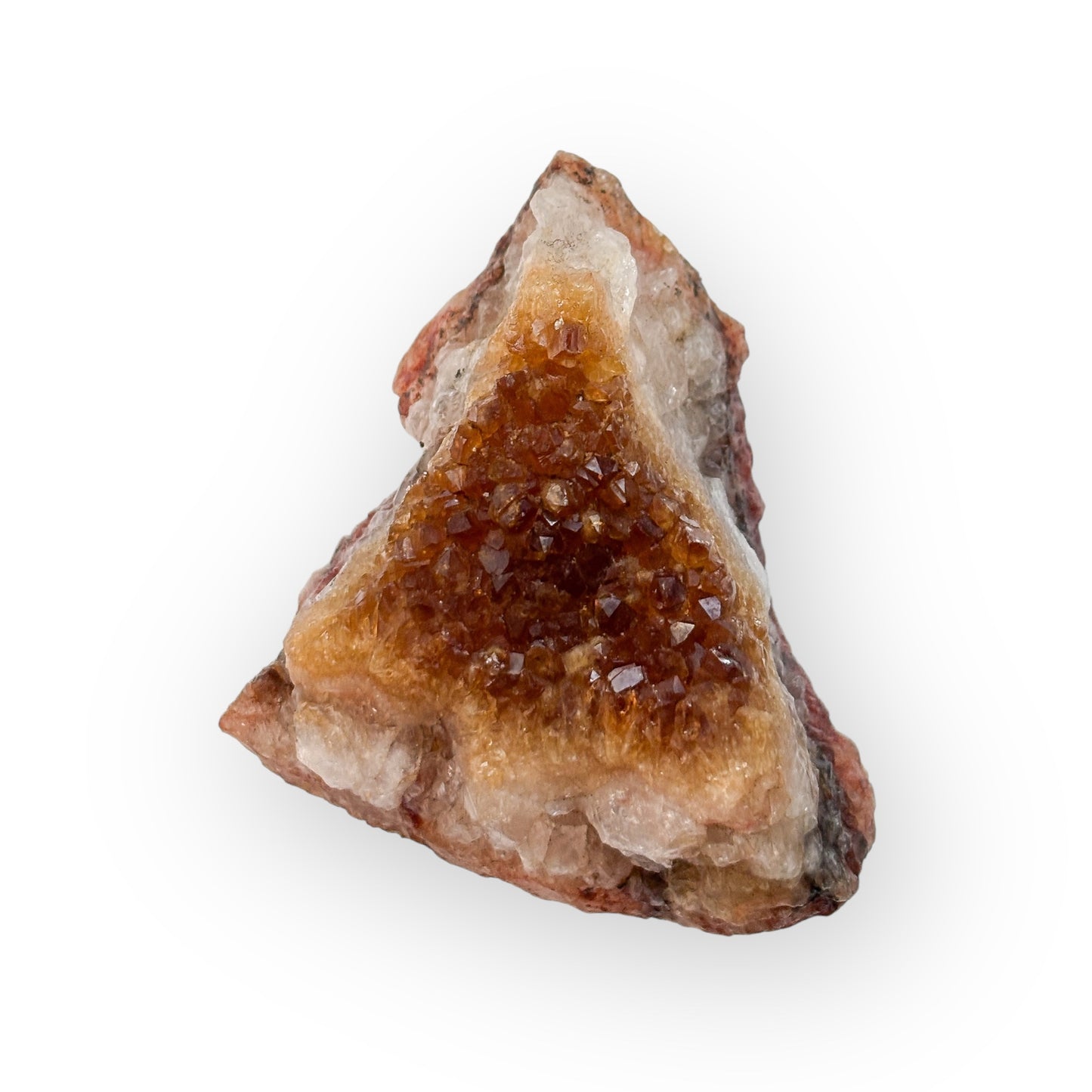 Close-up of Citrine Quartz Cluster highlighting the gem’s natural texture and sparkle.