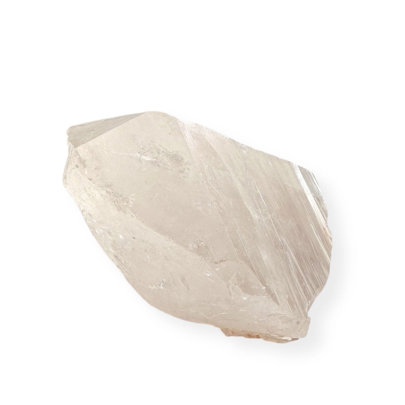 Close-up of White Quartz Point highlighting smooth texture and white tones