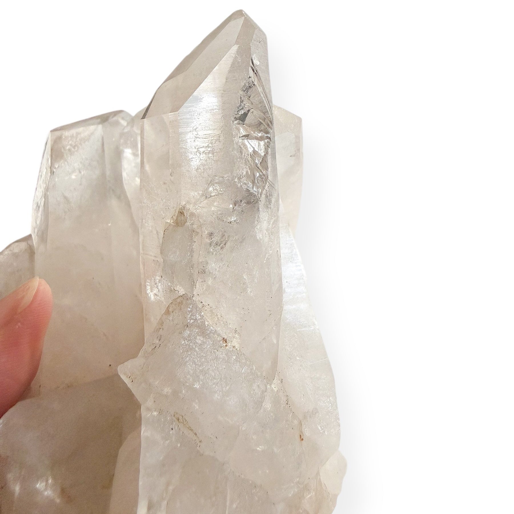 Close up of clear quartz to see detail