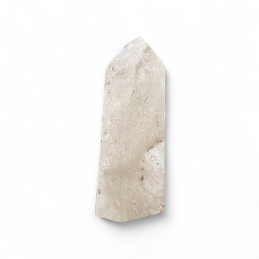 Girasol Quartz Tower with a dreamy, semi-clear glow and smooth polished surface.