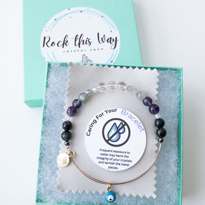 Protection Crystal Charm Bracelet