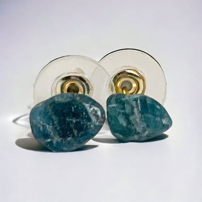 Apatite Stud Earrings for Clarity, Focus, and Creativity