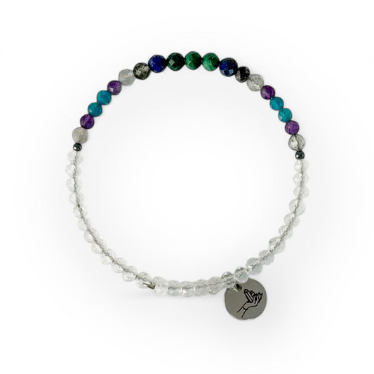Intuition Wrap Bracelet made with Malachite, Lapis, Amethyst, and more – crystal jewelry for clarity and confidence.