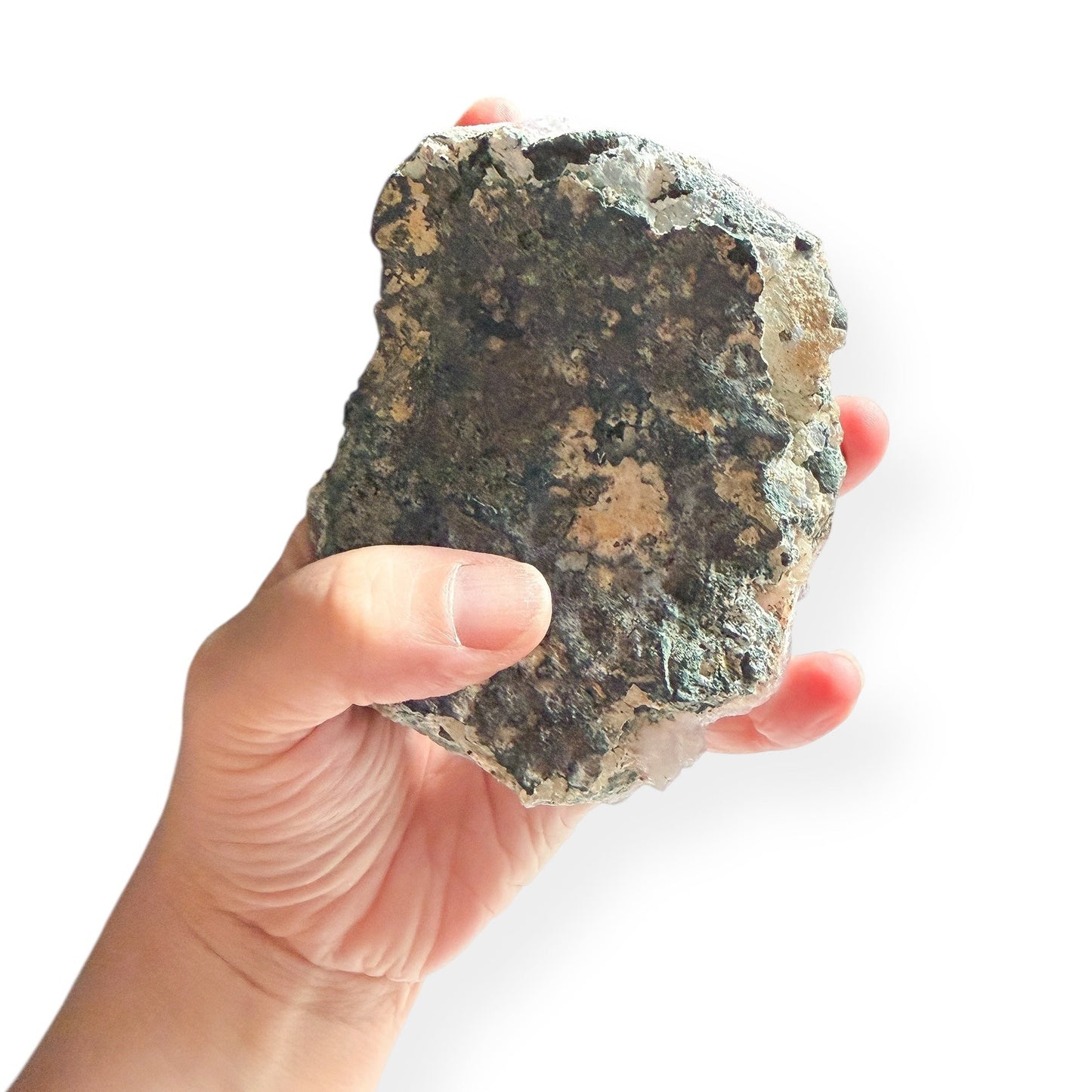 Top view of Large Amethyst Cluster with sparkling violet points