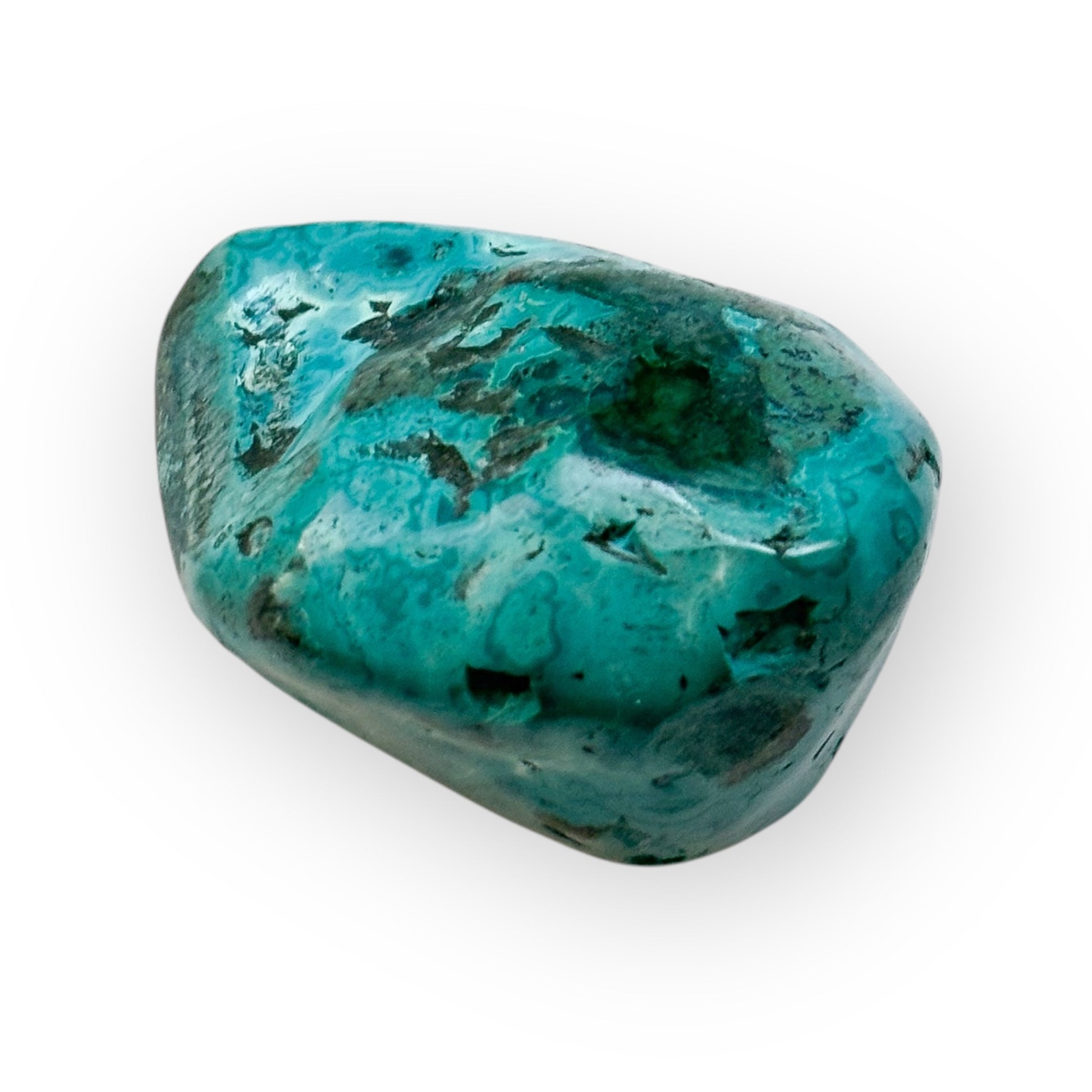 Malachite and Chrysocolla combination stone with vibrant color blend