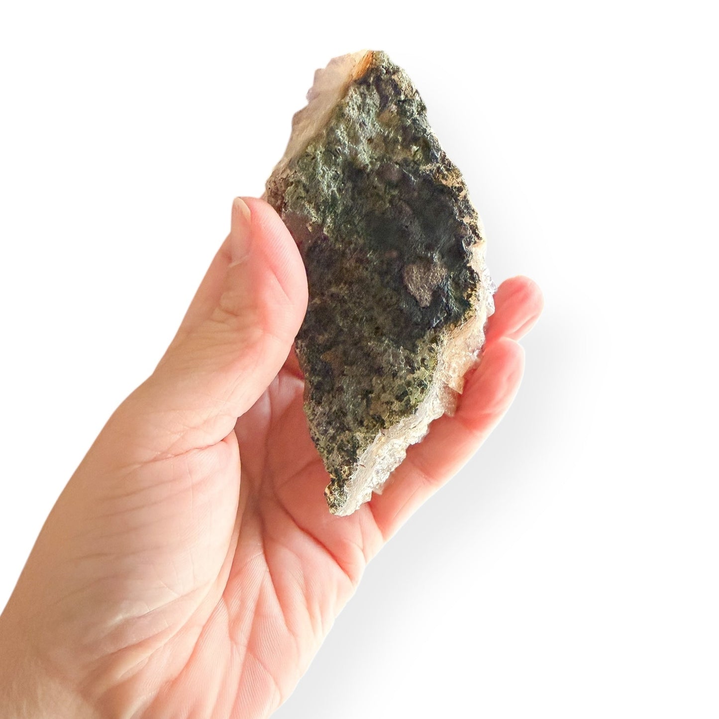 Top view of Medium Amethyst Cluster with sparkling purple points