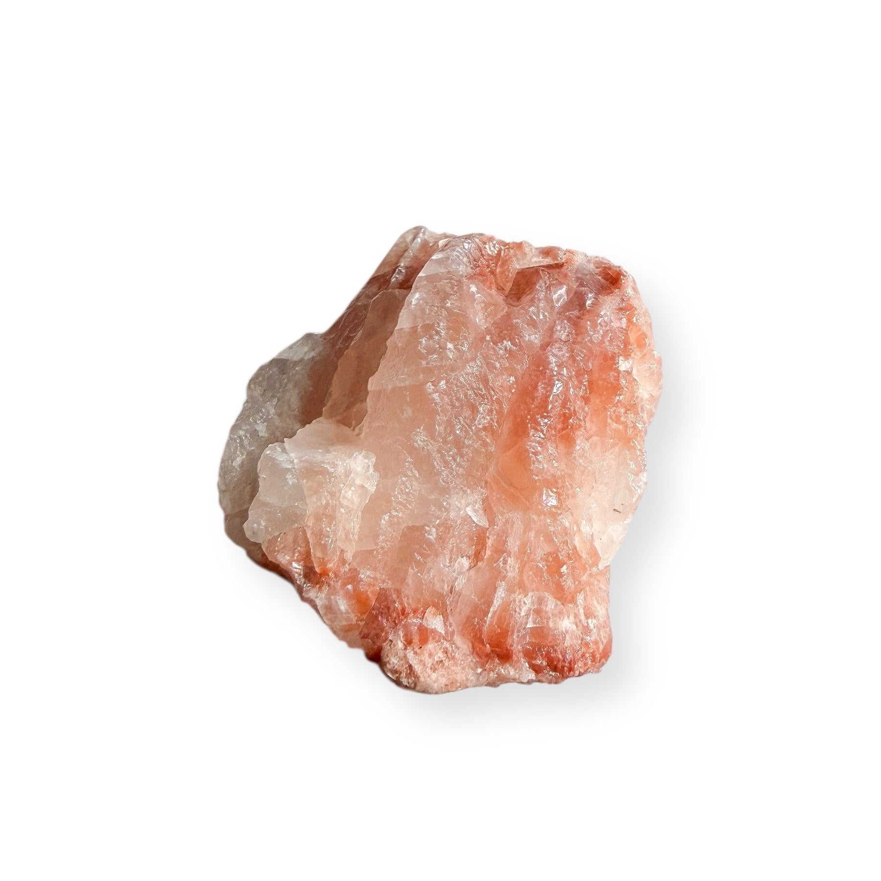 Close-up of Red Calcite surface showing natural color and structure