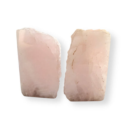 Close-up view of Rose Quartz crystal texture and natural pink color.