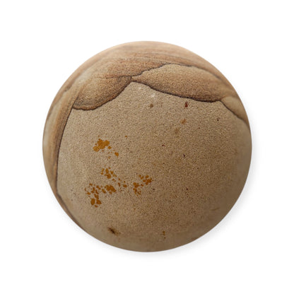 Natural rough sandstone sphere with grounding desert-like texture