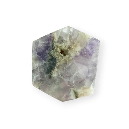 Base of small Rainbow Fluorite obelisk with natural crystal pocket