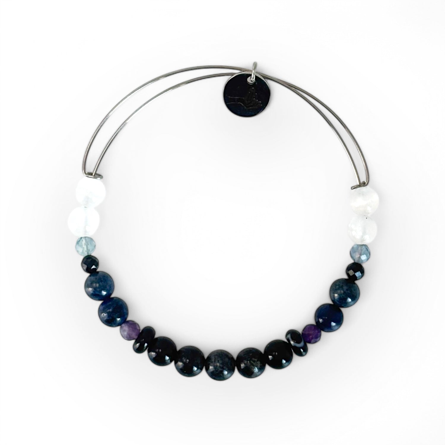 Strength Crystal Bracelet on white background showing 8 powerful stones