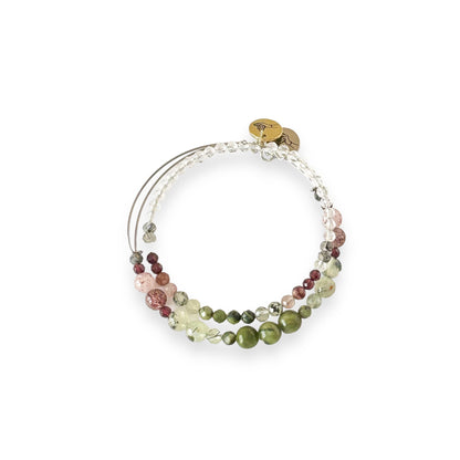 Durable stainless steel wrap design of the Tenacious Bracelet, secure and easy to wear.