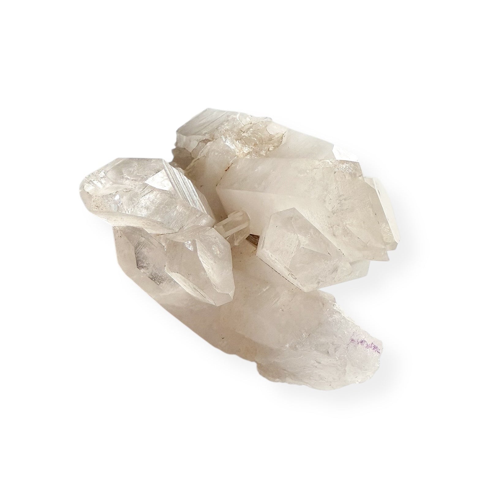 Crystal cluster on a white background