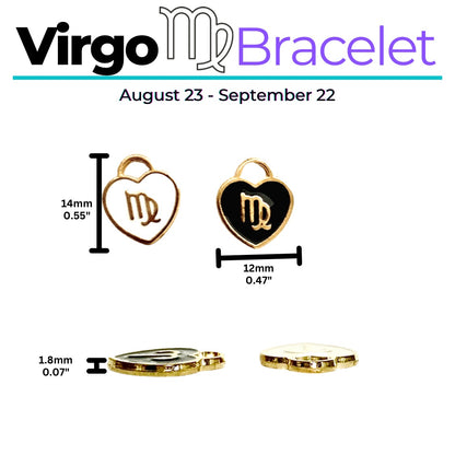 Virgo Zodiac Crystal Charm Bracelet