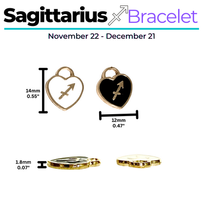 Sagittarius Zodiac Crystal Charm Bracelet