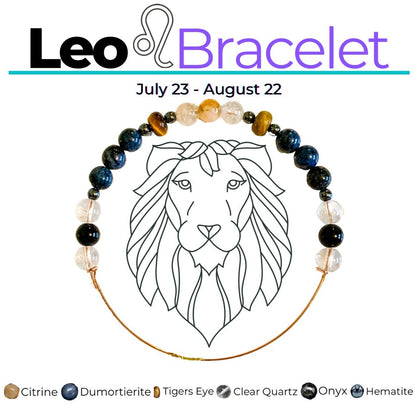 Zodiac Sign Bracelet | Leo Bracelet | Rock This Way Crystal Shop
