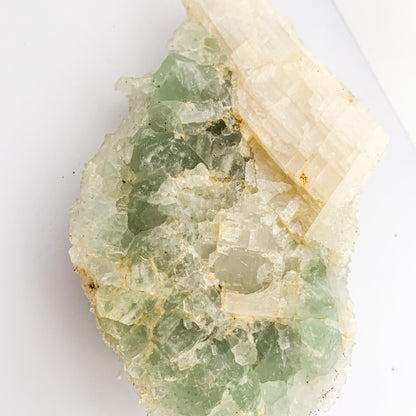 Prehnite with Fluorite - Ethically Sourced